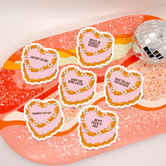 Relatable & Trendy Cake Stickers