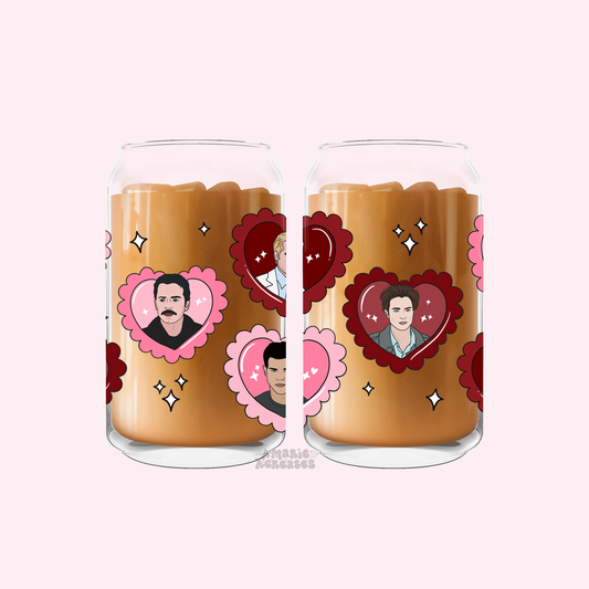 Twilight Hearts Glass Cup