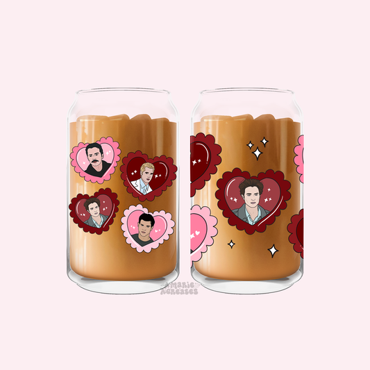 Twilight Hearts Glass Cup