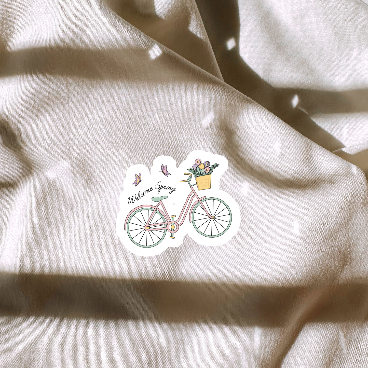 Welcome Spring Bicycle Sticker