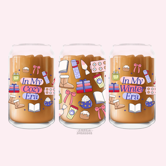 In My Cozy/Winter Era Glass Cup