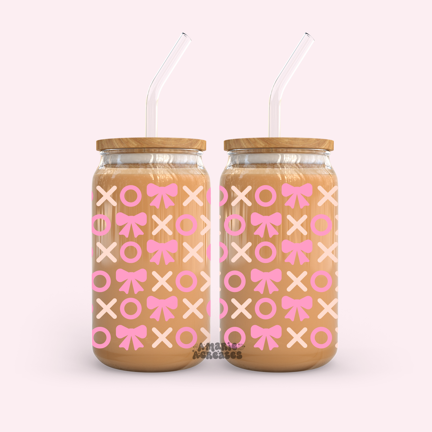 XOXO Bows Glass Cup