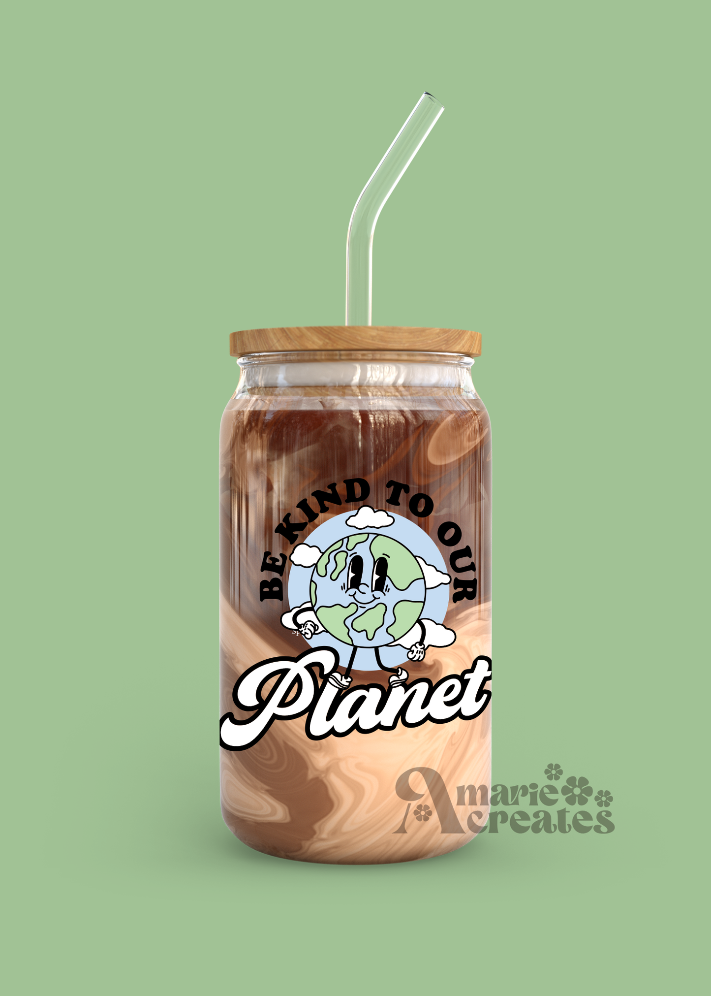 Be Kind To Our Planet Glass Cup