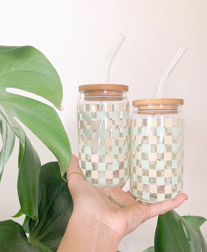 Check It Out | Basic Checkered | Glass Cup