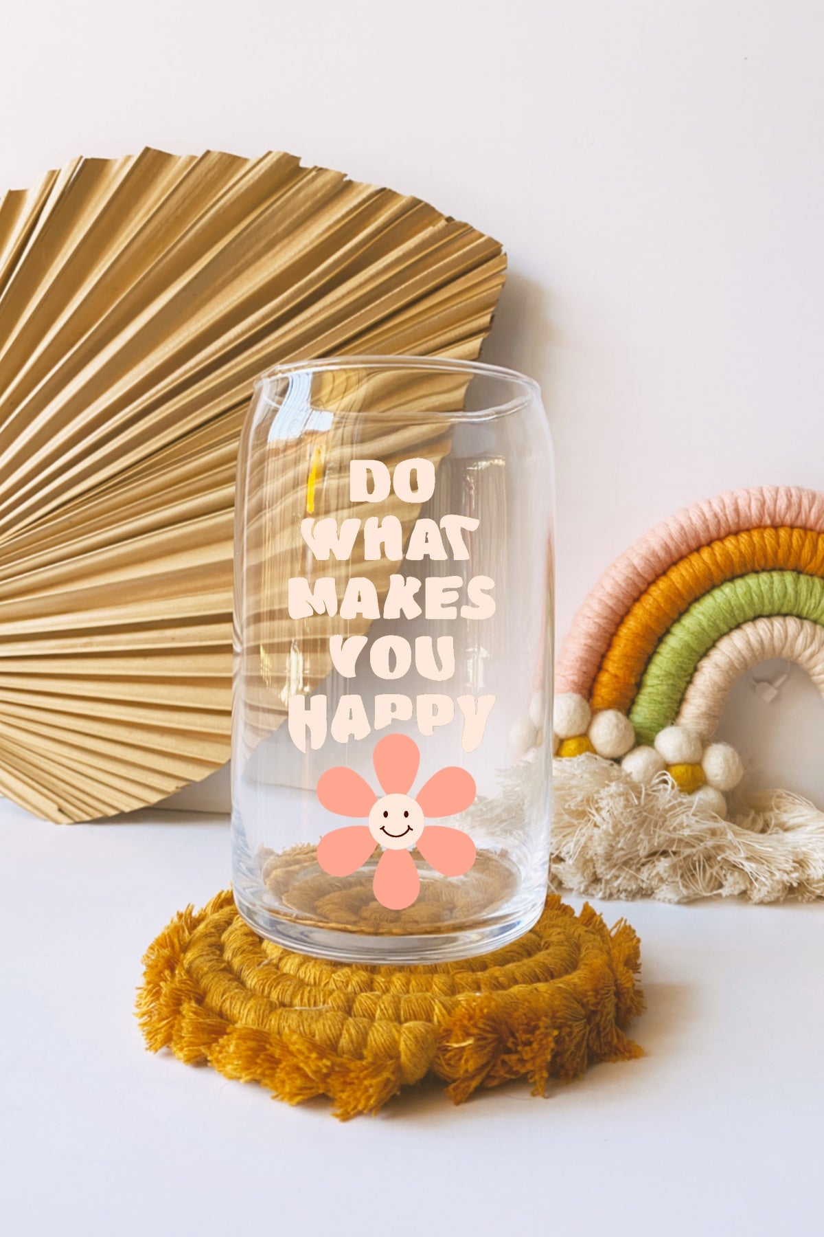 Do What Makes You Happy Glass Cup