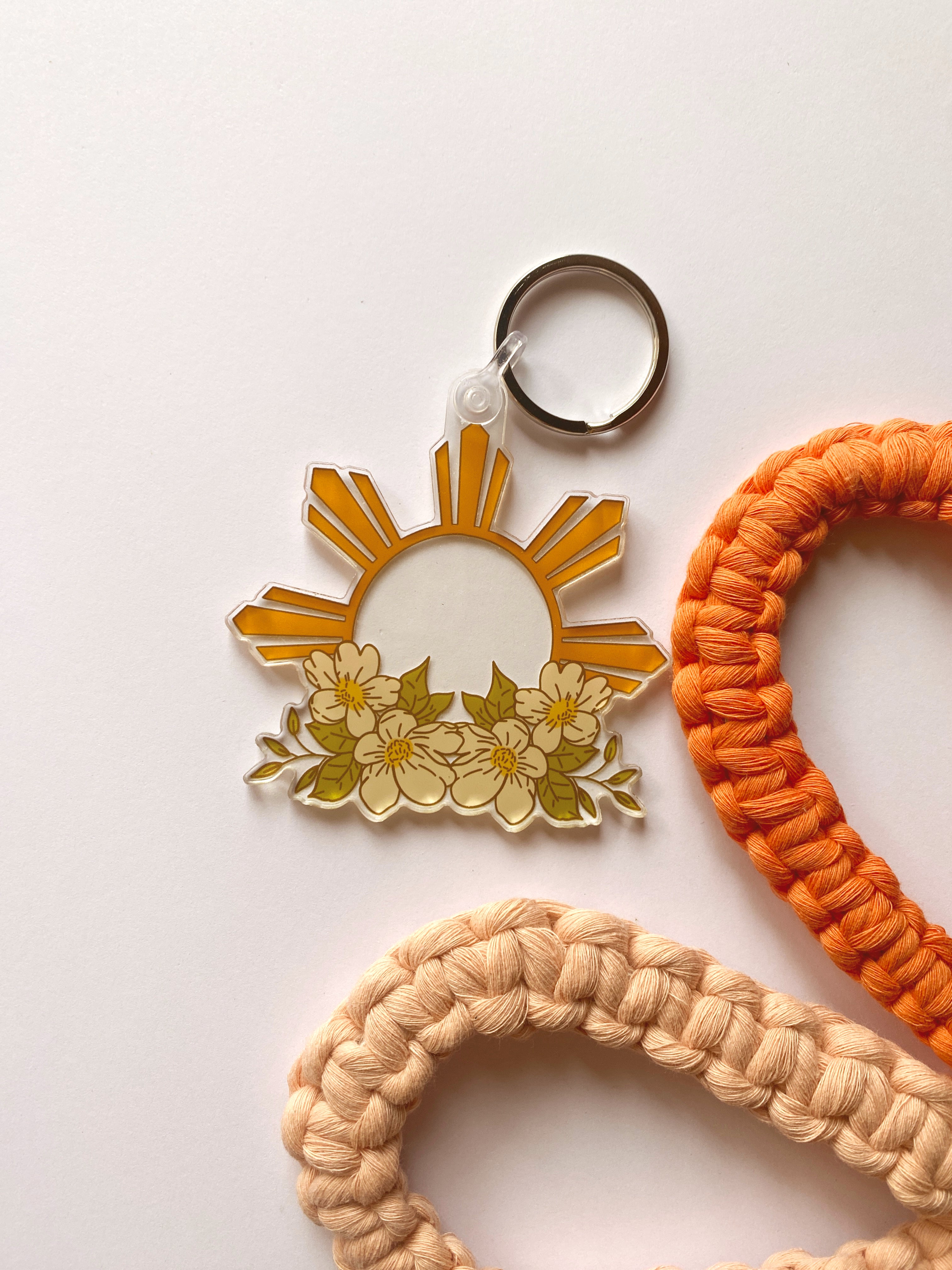 Filipino Sun Sampaguita Keychain – amarieacreates