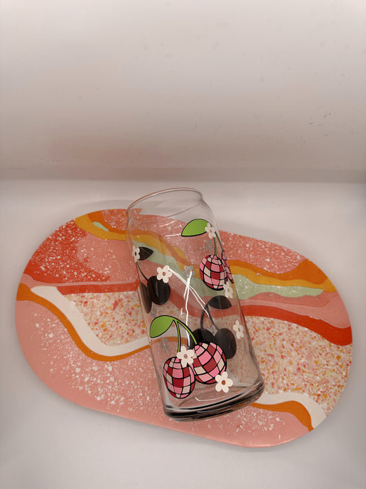 Disco Cherries Glass Cup