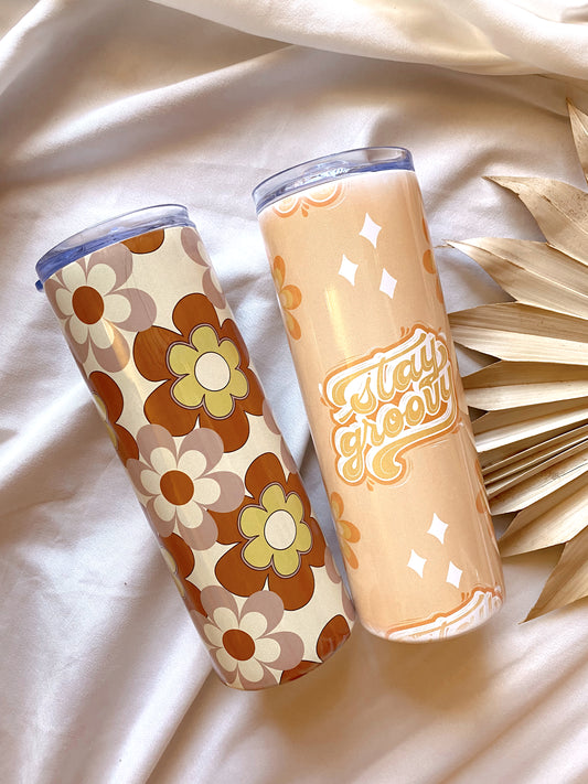 Stay Groovy | Peachy | Tumbler or Flask