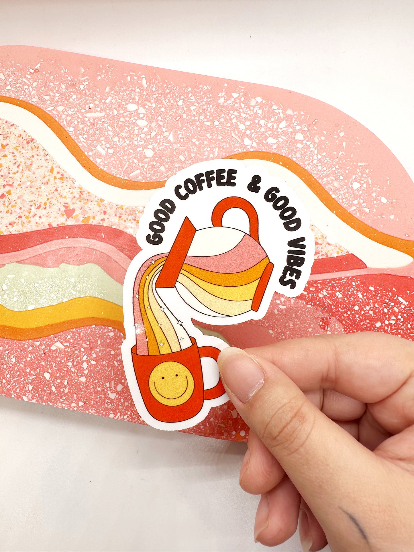 Good Coffee & Good Vibes Sticker