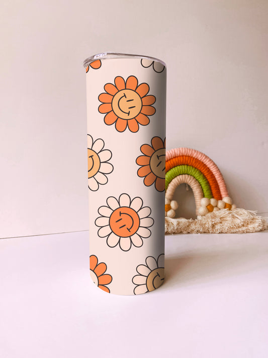 Happy Sunshine Flower Tumbler or Flask