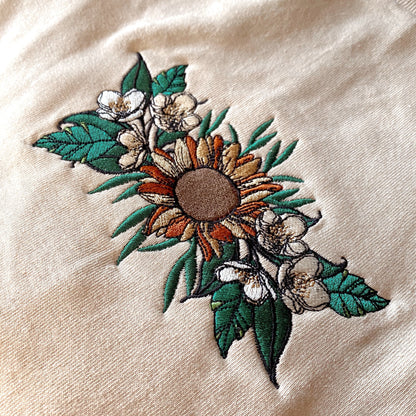 For Lola | Embroidered Sunflower Jasmine Flower Bouquet