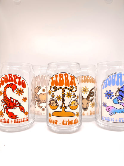 Astrology Sign Glass Cup