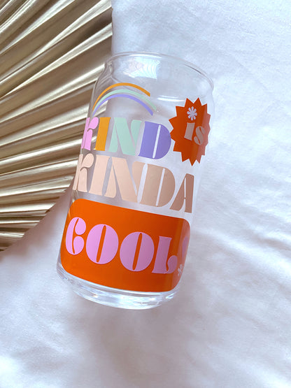 Kind Is Kinda Cool Glass Cup