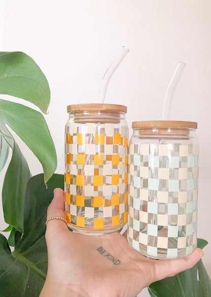 Check It Out | Basic Checkered | Glass Cup