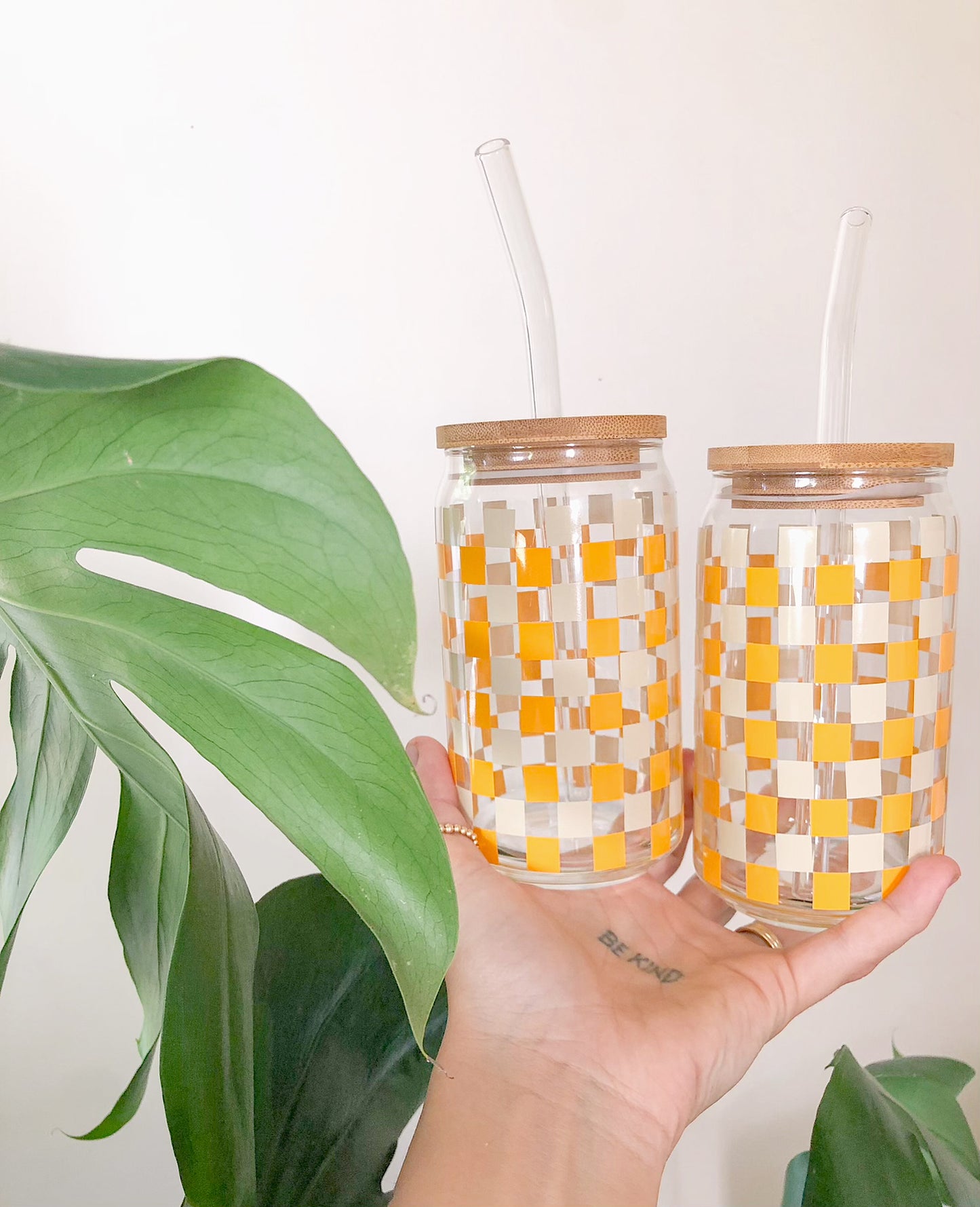 Check It Out | Basic Checkered | Glass Cup