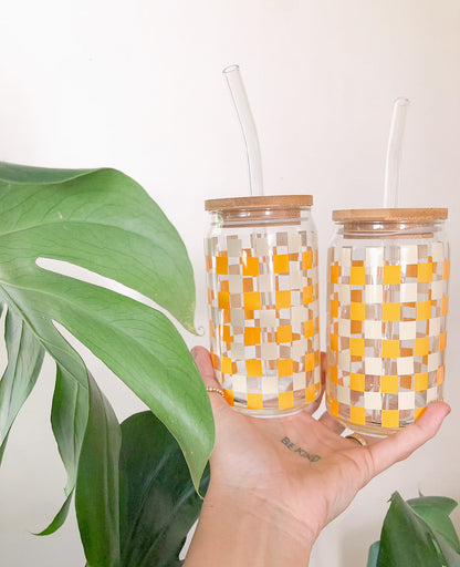 Check It Out | Basic Checkered | Glass Cup