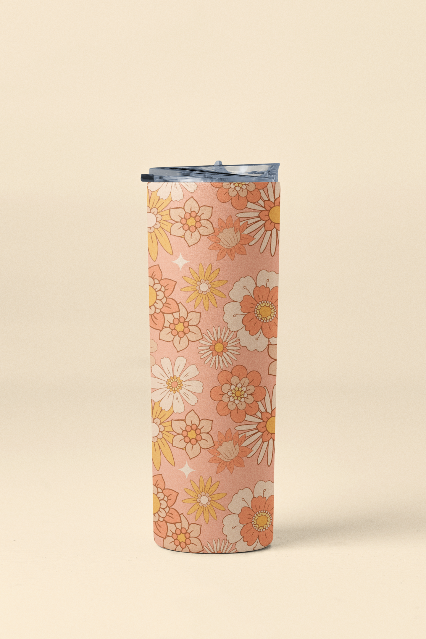 Vintage Floral Tumbler or Flask